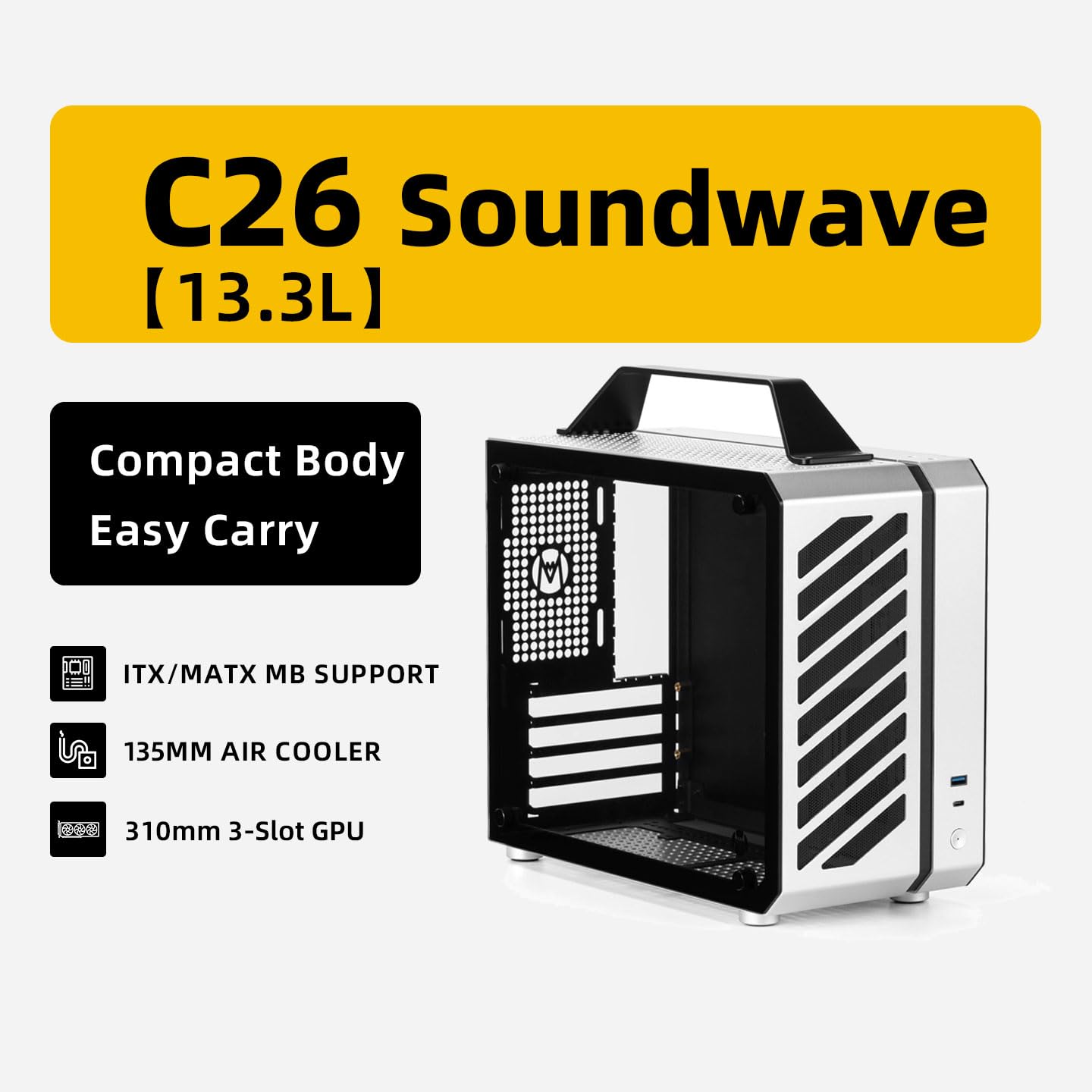 Amazon.com: Mechanic Master C26 Mini MATX Portable Gaming Case